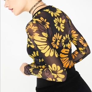 Sheer Sunflower Top Small